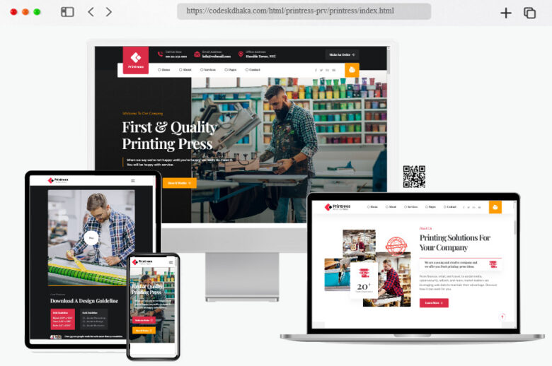 10 Best Printing Services Company Website Templates – freshDesignweb