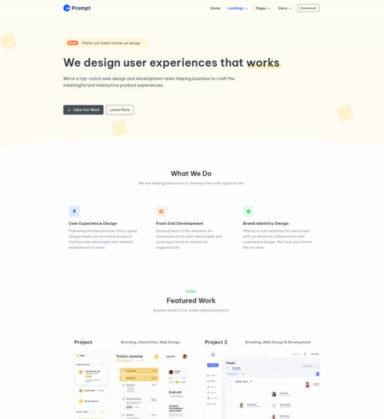 prompt bootstrap template