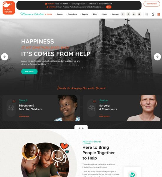 pure hearts html template