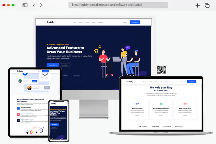 quiety nextjs software it solutions template