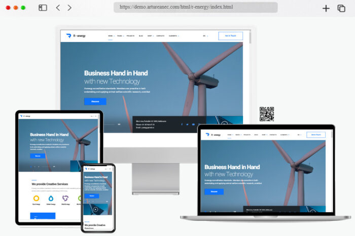 r energy solar renewable energy html template