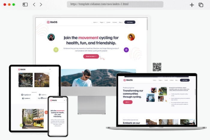 raos cycling clubcommunity html template