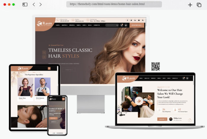 rasm beauty spa care nail salon html template