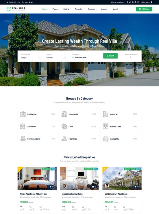 real villa real estate html template