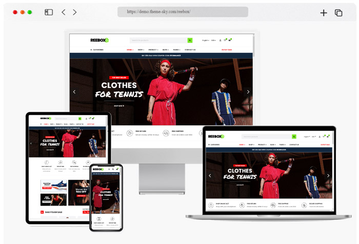 reebox fashion woocommerce wordpress theme