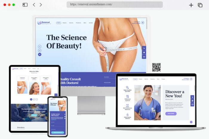 renewal aesthetic clinic website theme