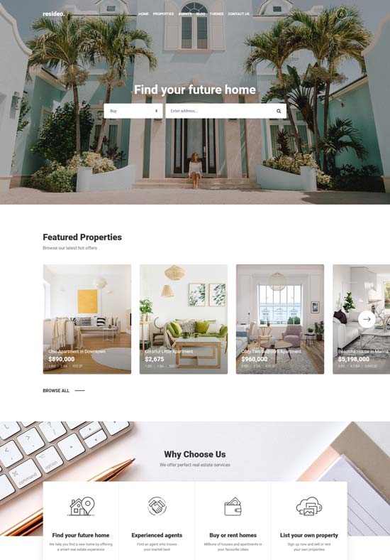 Resideo Real Estate HTML5 Website Template
