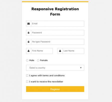 Responsive Registration Form 450x412 