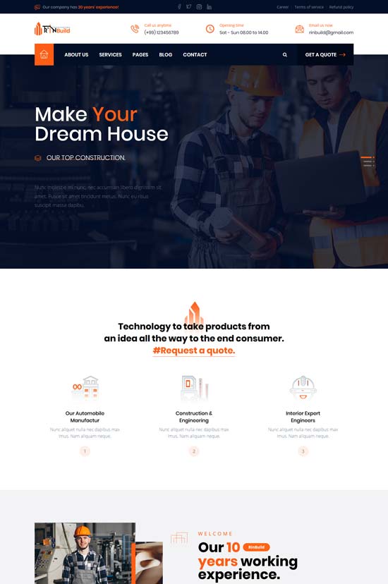 rin build construction company html template