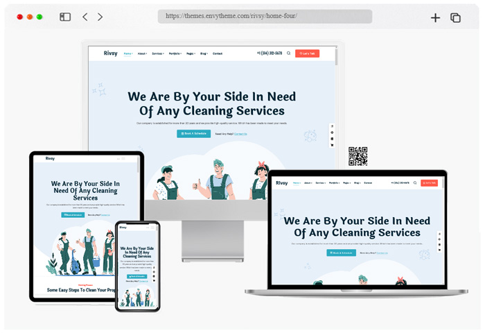 rivsy cleaning services wordpress theme