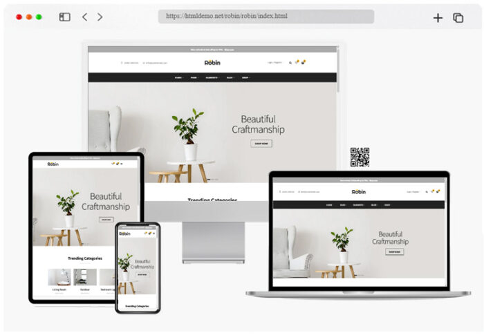 robin furniture html template