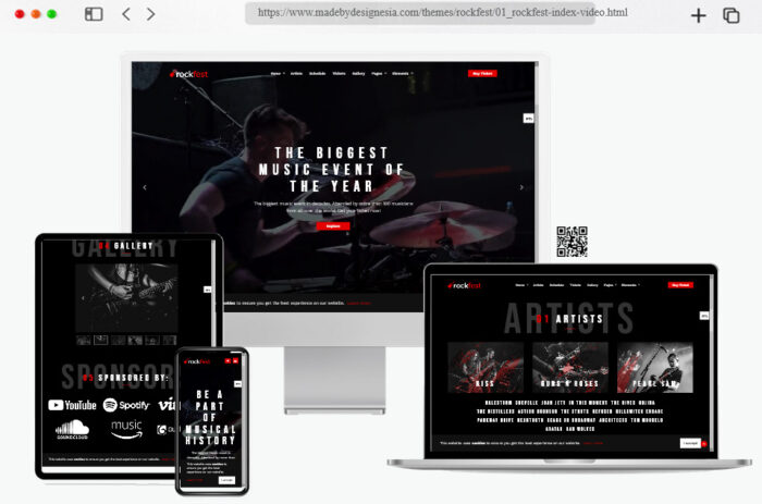 rockfest night club website template