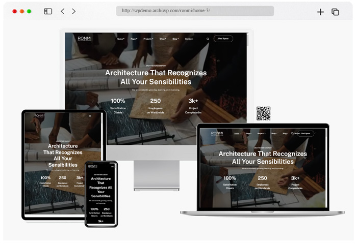 ronmi architecture wordpress theme