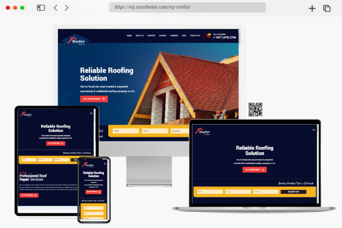 roofex roofing service wordpress theme
