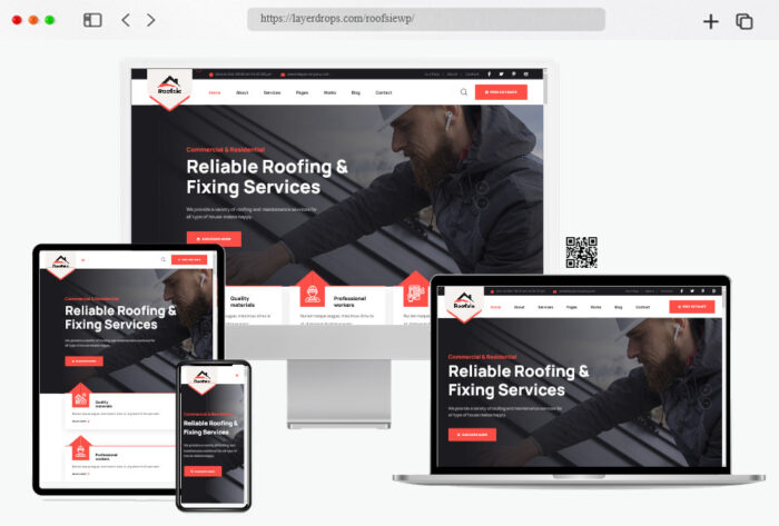 roofsie roofing services wordpress theme