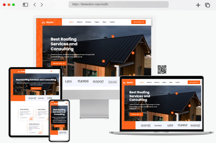roofx roofing services wordpress theme