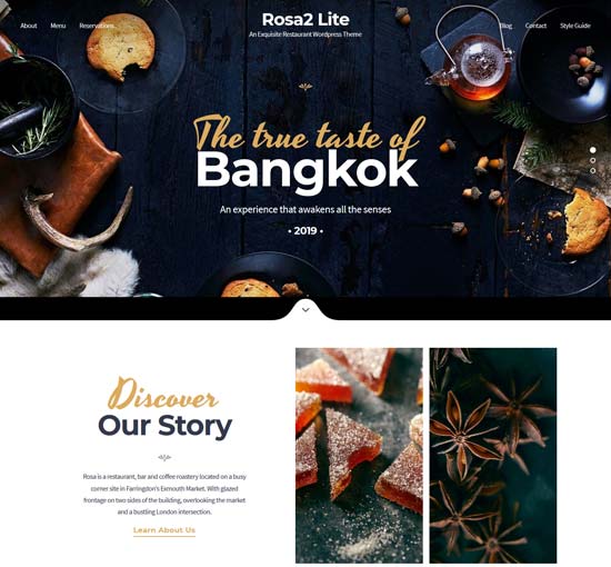 rosa lite free bootstrap wordpress theme