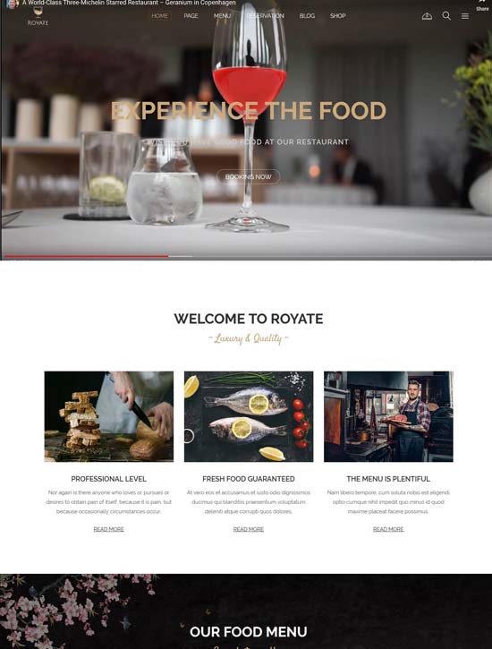 royate restaurant html template
