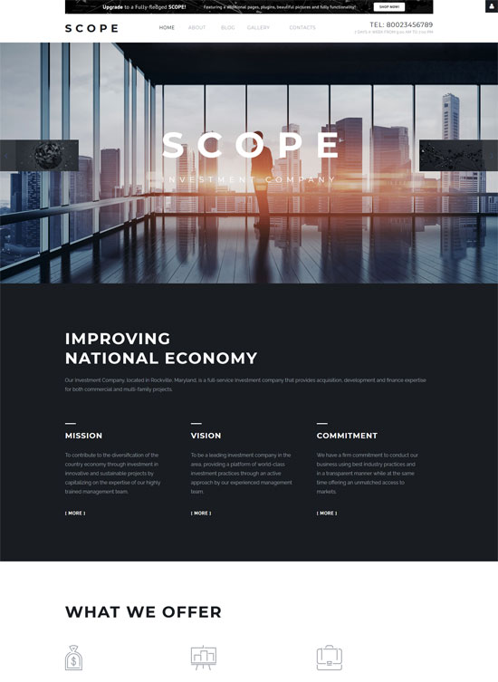 scope investment company joomla template