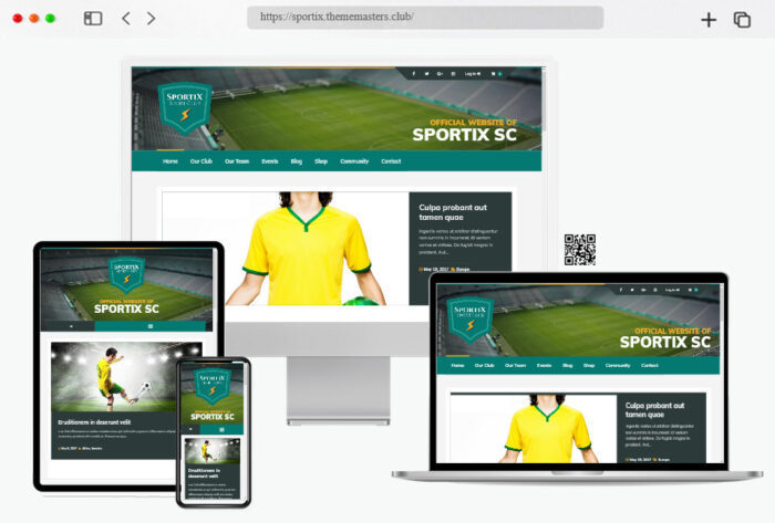sportix wordpress theme for football clubs