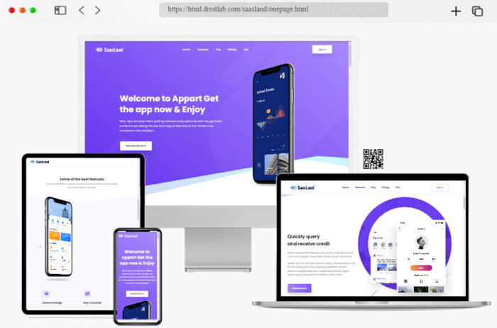 saasland html template for saas