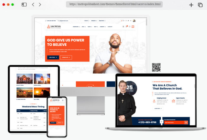 sacreva church website template