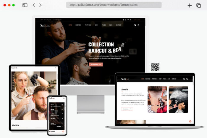 salion multipurpose barber shop theme