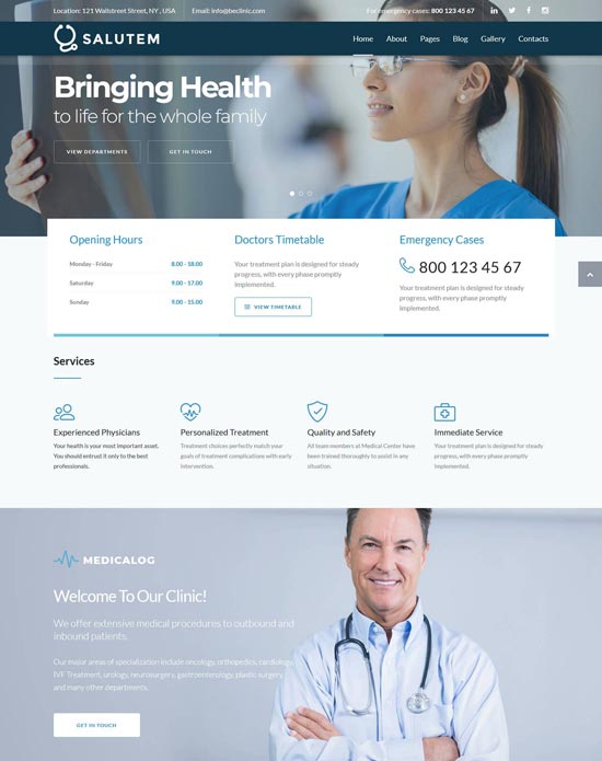 salutem clinic joomla template