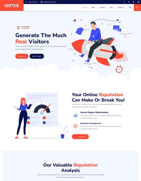 Nuovo: Tema WordPress untuk Agency Digital Marketing SEO yang Memukau