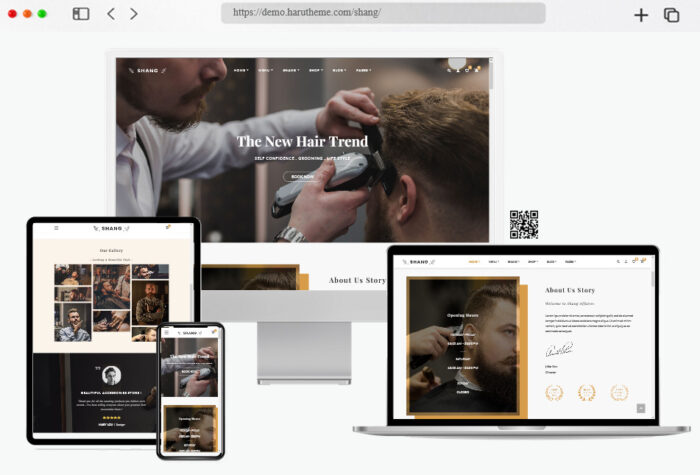 shang hair salon wordpress template