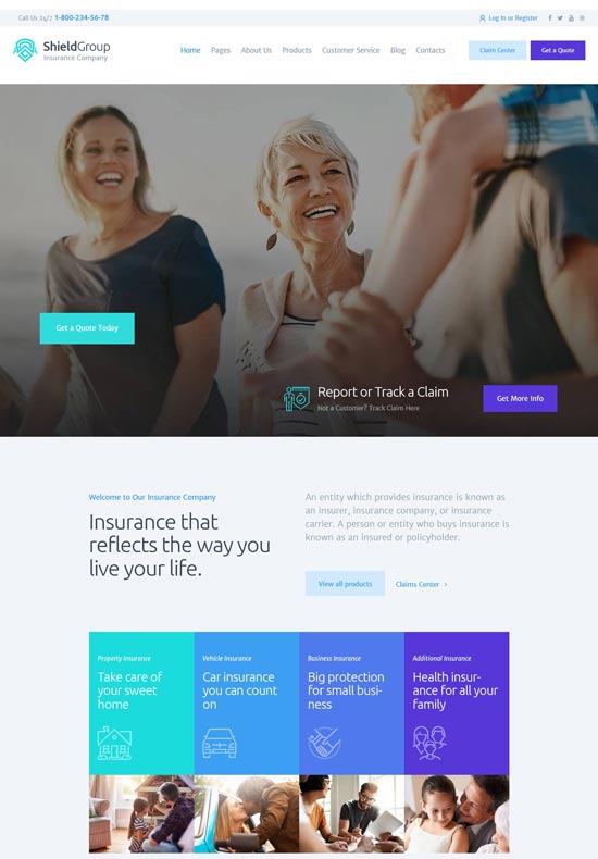 shieldgroup insurance wordpress theme