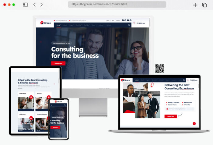 sinace finance consulting html template