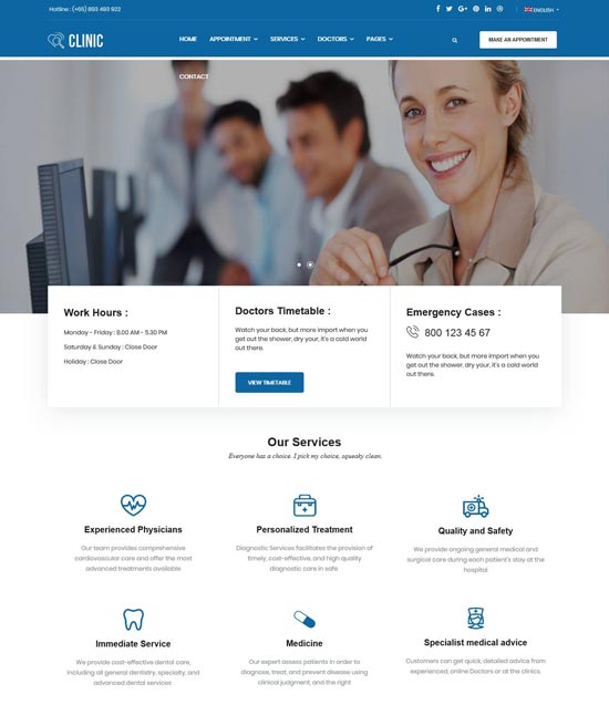 sj clinic healthcare joomla template