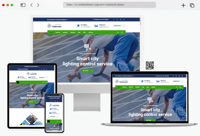 solar tech renewable energy html template