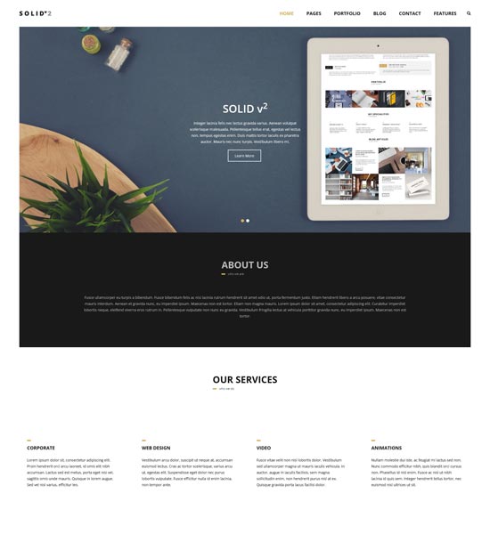 solid free html template
