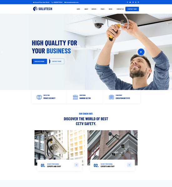 solutech cctv security template