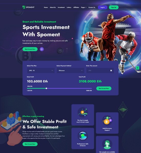 spoment investment html template