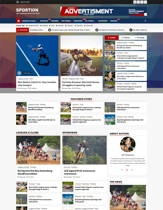 10 Best Free Sports WordPress Themes 2024 - freshDesignweb