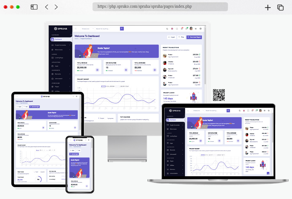 spruha php bootstrap admin dashboard template