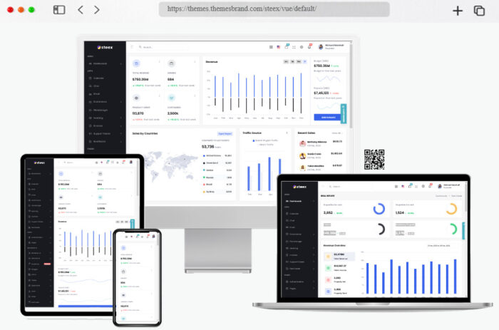 steex vue laravel admin dashboard template