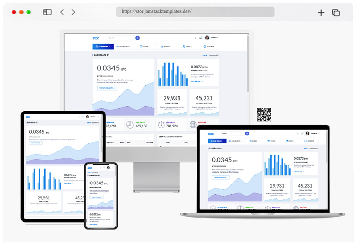 stor tailwind admin dashboard template