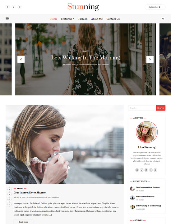 stunning free blogger wordpress theme