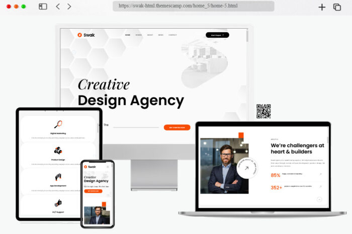 swak creative portfolio agency html template