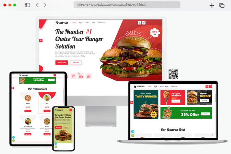 swigo fast food restaurant html template