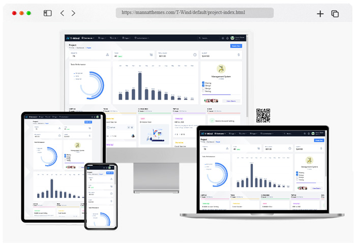 t wind tailwind css admin dashboard template