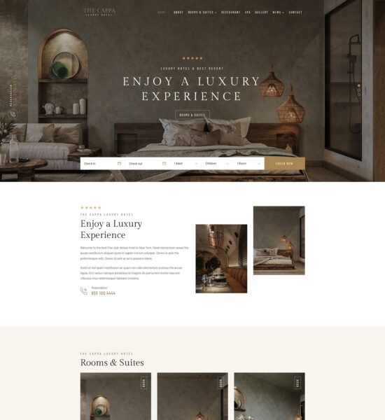 the cappa luxury hotel template