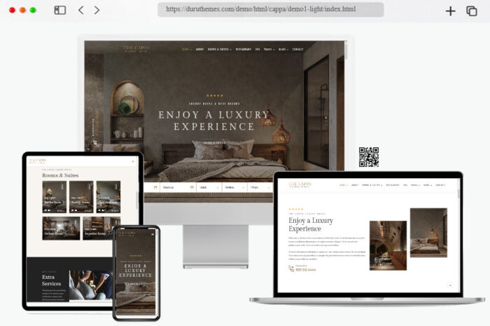 the cappa luxury hotel website theme
