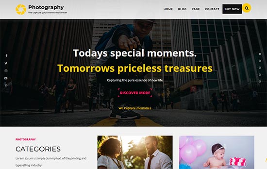 ts photography free theme