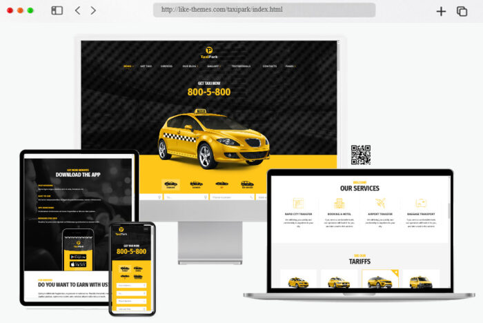 taxipark taxi cab service company html template