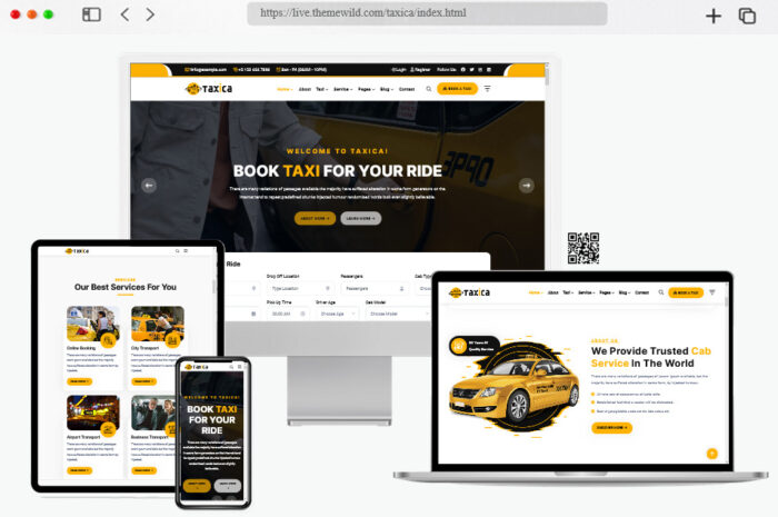 taxica online taxi service html template